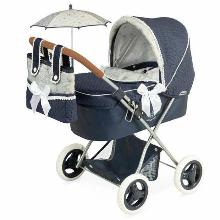 Decuevas Coche de Muñeca Plegable Vintage con Sombrilla, 38x65x60cm, Metal, Plástico, Poliéster, +3 Años Decuevas Coche de Muñeca Plegable Vintage con Sombrilla, 38x65x60cm, Metal, Plástico, Poliéster, +3 Años