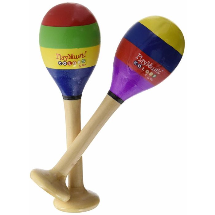 Maracas de madera pintadas, 20 cm. Maracas de madera pintadas, 20 cm.