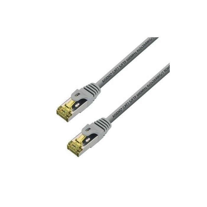 Aisens Cable de Red Latiguillo RJ45 LSZH Cat.7 600MHz S-FTP PIMF AWG26 Gris 2.0M - Compatible con 10Gbit/s, Libre de Halógenos