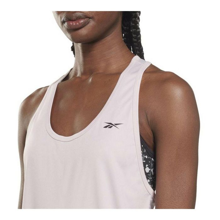 Camiseta de Tirantes Mujer Reebok Mesh Lavanda 1 Camiseta de Tirantes Mujer Reebok Mesh Lavanda 1