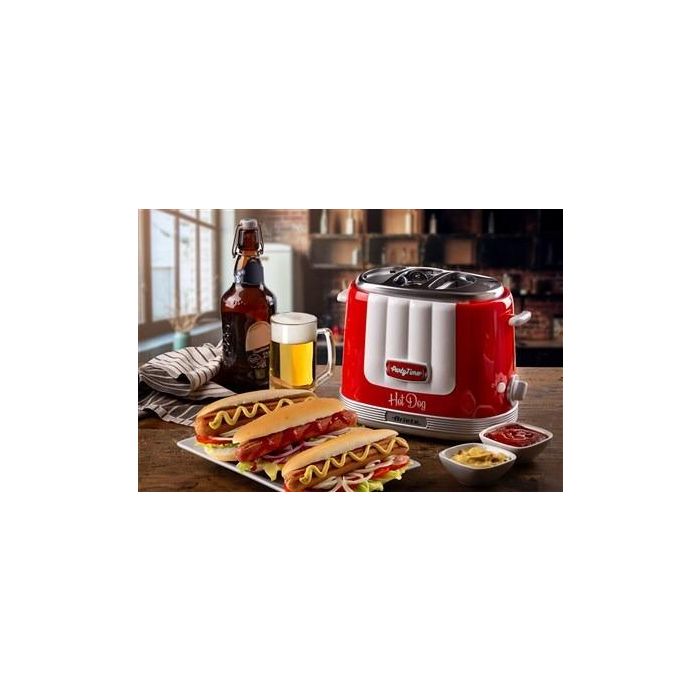 Ariete 206/00 Máquina de Hot Dog Party Time Roja - 5 Niveles de Cocción, Expulsión Automática 2 Ariete 206/00 Máquina de Hot Dog Party Time Roja - 5 Niveles de Cocción, Expulsión Automática 2