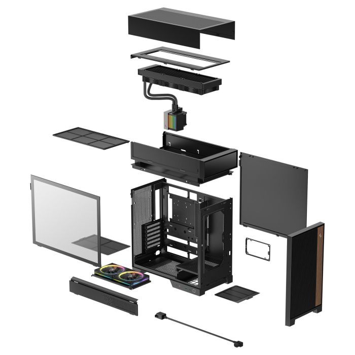 Deepcool Midi Tower CL6600 Negro ATX con Ventiladores RGB, Cristal Templado y Soporte para Refrigeración Líquida de 360mm - PC Gaming 3 Deepcool Midi Tower CL6600 Negro ATX con Ventiladores RGB, Cristal Templado y Soporte para Refrigeración Líquida de 360mm - PC Gaming 3