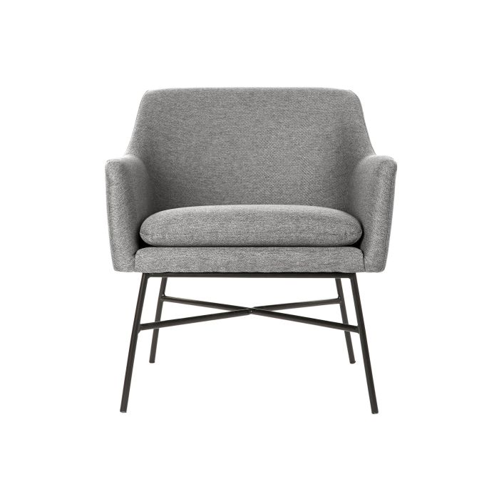 DKD Home Decor Sillón Scandi Gris Claro Negro 62 x 76.5 x 66 cm 4