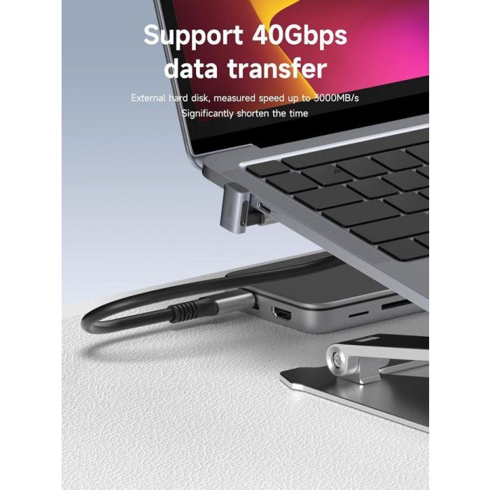 MicroConnect Premium USB4 3x2 USB-C twice-angled adapter, 240W, 40Gbps 2 MicroConnect Premium USB4 3x2 USB-C twice-angled adapter, 240W, 40Gbps 2
