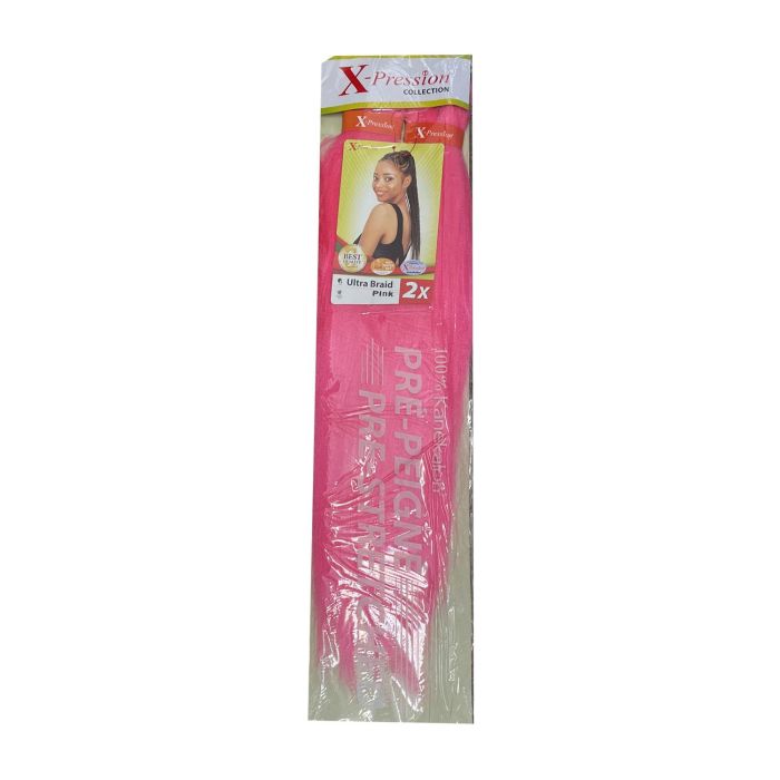 X-Pression Extensión de Cabello Sintético Pre Peigne Pink 1x2