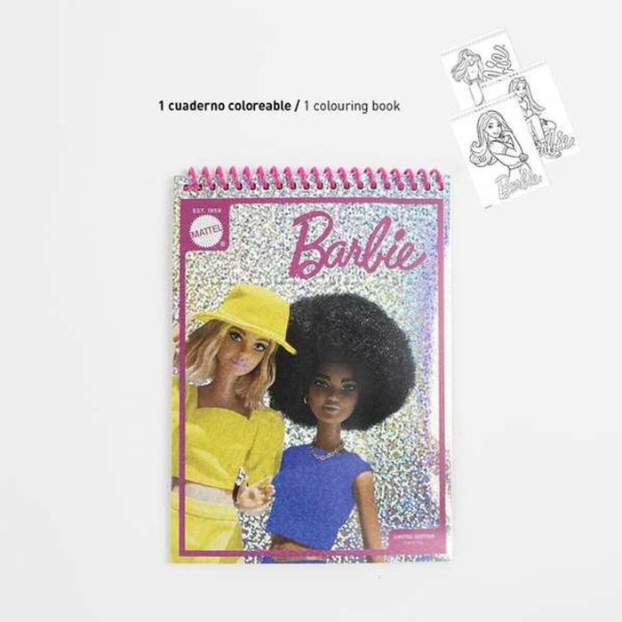 Conjunto de papelería coloreable barbie 30.0 x 30.0 x 2.5 cm 5 Conjunto de papelería coloreable barbie 30.0 x 30.0 x 2.5 cm 5