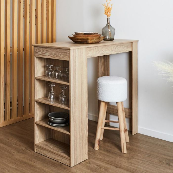 Home Deco Factory Mesa Alta Bar Industriel con Estantes 115x50 cm h.103 cm 1 Home Deco Factory Mesa Alta Bar Industriel con Estantes 115x50 cm h.103 cm 1