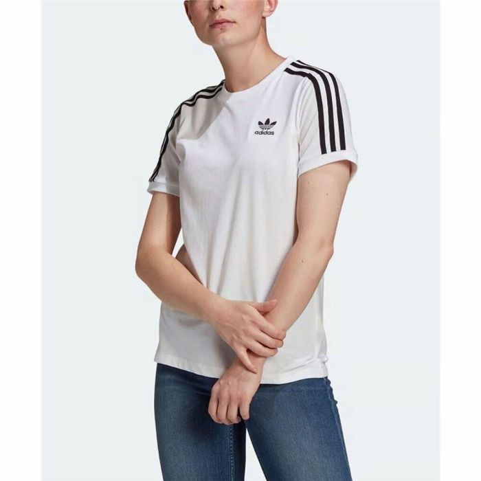 Camiseta de Manga Corta Mujer Adidas 3 stripes Blanco 36 1