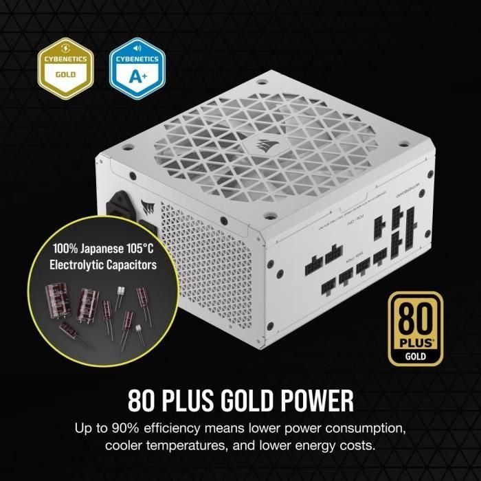 CORSAIR CP-9020273-EU Fuente de Alimentación RMx Shift Series RM750x para PC, 80 PLUS Gold, Color Blanco 3 CORSAIR CP-9020273-EU Fuente de Alimentación RMx Shift Series RM750x para PC, 80 PLUS Gold, Color Blanco 3