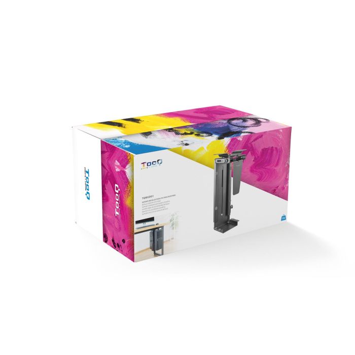 TooQ TQMUD01 Soporte Metálico para CPU PC Bajo Mesa o Pared Ajustable de Altura y Ancho, con Giro, hasta 10kg, Negro 6 TooQ TQMUD01 Soporte Metálico para CPU PC Bajo Mesa o Pared Ajustable de Altura y Ancho, con Giro, hasta 10kg, Negro 6