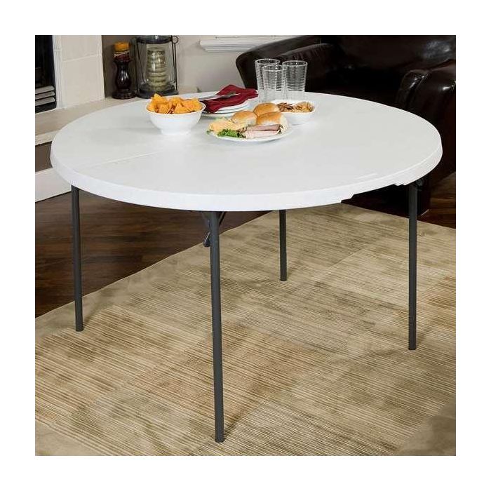 Mesa Plegable Lifetime Blanco 122 x 73,5 x 122 cm Acero Plástico 6 Mesa Plegable Lifetime Blanco 122 x 73,5 x 122 cm Acero Plástico 6