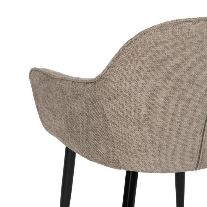 Silla Taupe Tejido-Metal Contract 61 X 59,50 X 83 cm