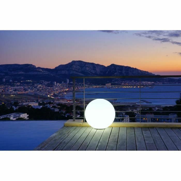 Lumisky Bola luminosa de alambre para LED afuera Bobby White Ø60cm Culot E27 3