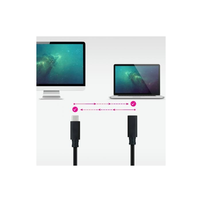 Cable Alargador USB Tipo-C 3.2 Nanocable 10.01.4500/ USB Tipo-C Macho - USB Tipo-C Hembra/ 50cm/ Negro 4 Cable Alargador USB Tipo-C 3.2 Nanocable 10.01.4500/ USB Tipo-C Macho - USB Tipo-C Hembra/ 50cm/ Negro 4
