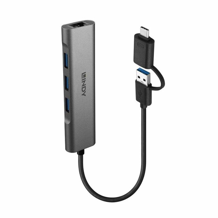 Hub USB LINDY 43379 Negro 2 Hub USB LINDY 43379 Negro 2