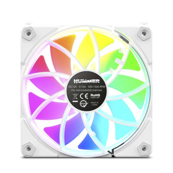 Ventilador Nox Easy Link/ ARGB/ 12cm/ Blanco Ventilador Nox Easy Link/ ARGB/ 12cm/ Blanco