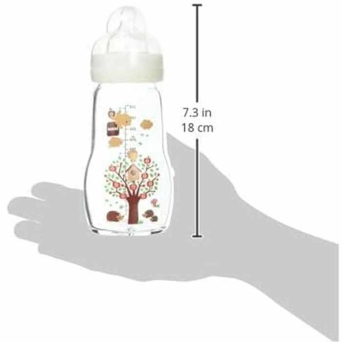 MAM Flow Teat 2 Biberón de Vidrio Premium 260 ml 0-6 Meses Blanco con Tetina Ultra Suave y Cuello Ancho Resistente al Calor 1 MAM Flow Teat 2 Biberón de Vidrio Premium 260 ml 0-6 Meses Blanco con Tetina Ultra Suave y Cuello Ancho Resistente al Calor 1