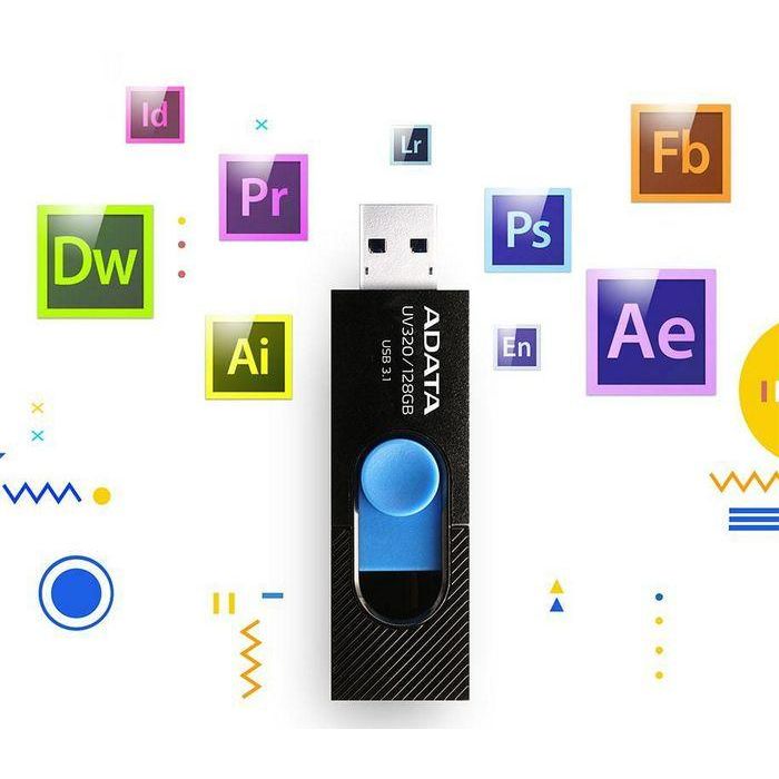 ADATA 128GB, USB 3.1, 7.9g, Black/Blue 3 ADATA 128GB, USB 3.1, 7.9g, Black/Blue 3