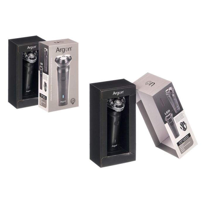Argon Afeitadora 3 Cabezales Negra 600mAh USB, Luz LED, Motor 7500 RPM. Dimensiones: 15.8 x 5.7 x 5.5 cm (Set de 12) 2