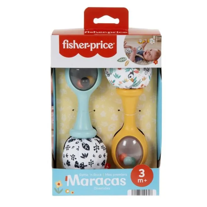 Fisher-Price Maracas Divertidas Estampados Llamativos para Estimular los Sentidos - Desde 1 Mes 3 Fisher-Price Maracas Divertidas Estampados Llamativos para Estimular los Sentidos - Desde 1 Mes 3