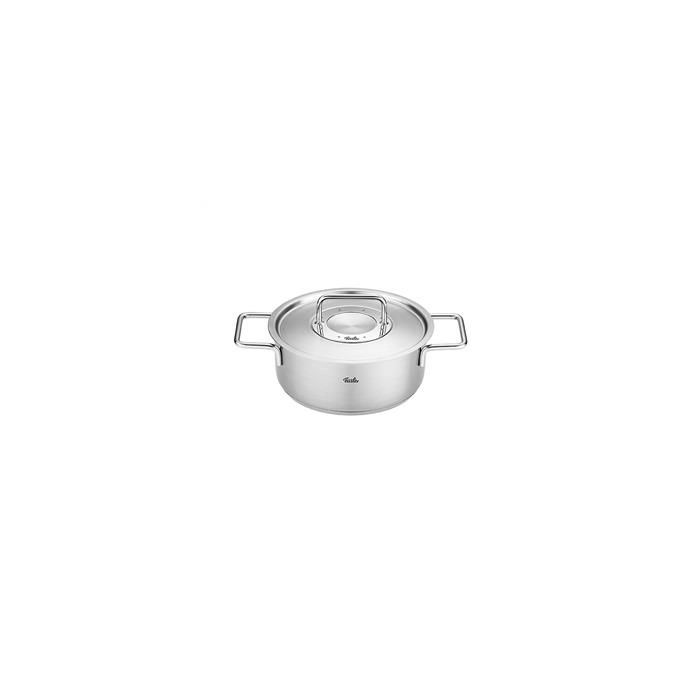 Fissler Pure Profi Cacerola de 24 cm con tapa de metal - Acero inoxidable reciclado - Ref 08612424000/0