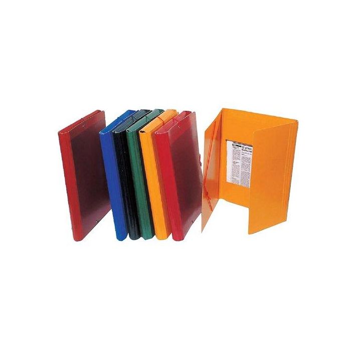 Carpeta De Gomas Y Solapas Saro Carton Nº10 Gofrado Brillo Fº Rojo (Set de 10)