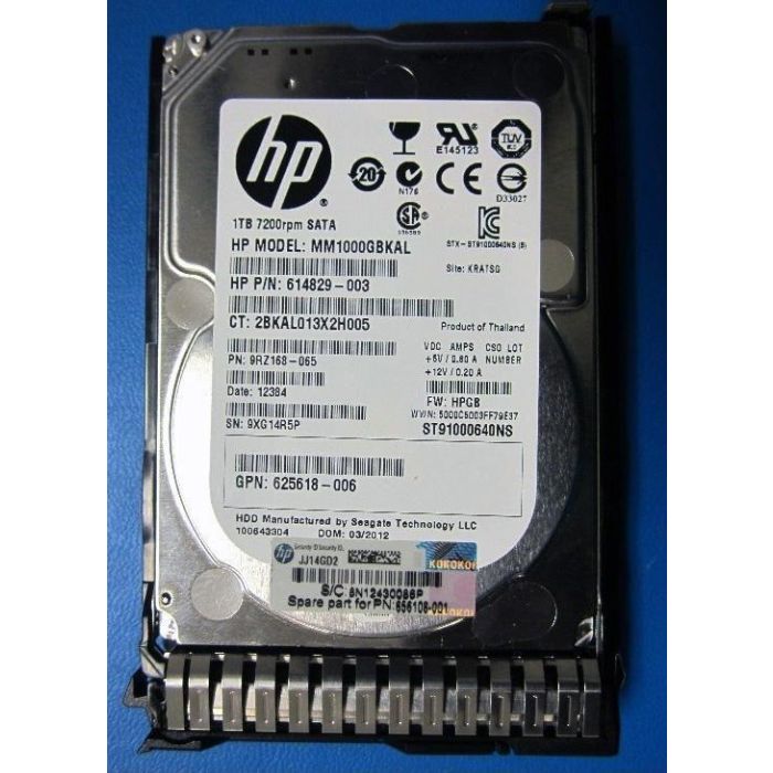 Hewlett Packard Enterprise 1000GB SATA 7200rpm 2.5" 1 Hewlett Packard Enterprise 1000GB SATA 7200rpm 2.5" 1