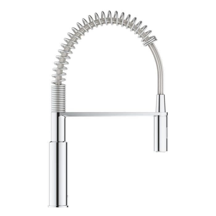 Grohe 30361000 Grifo mezclador monomando Get con ducha profesional extraíble, 2 chorros 0 Grohe 30361000 Grifo mezclador monomando Get con ducha profesional extraíble, 2 chorros 0