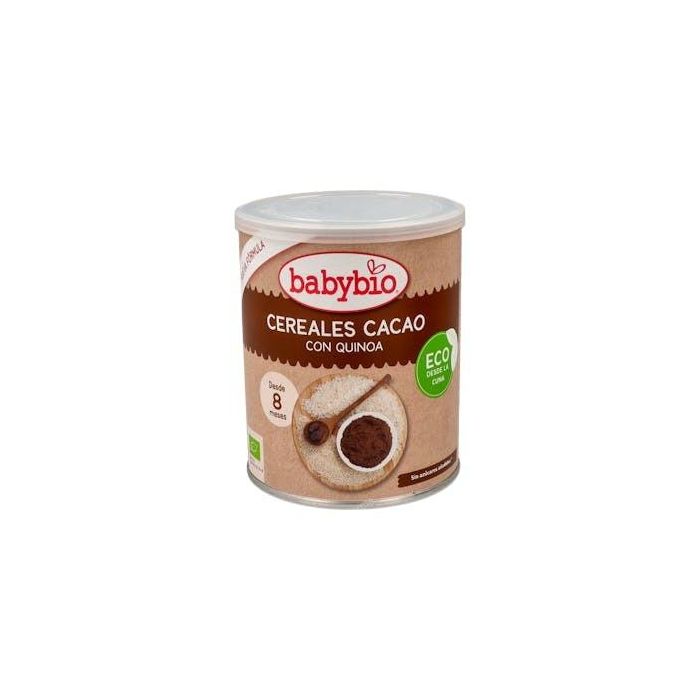 Babybio Cereales Cacao con Quinoa para Bebés a partir de 8 Meses, Ecológicos, Sin Azúcares Añadidos, 220g