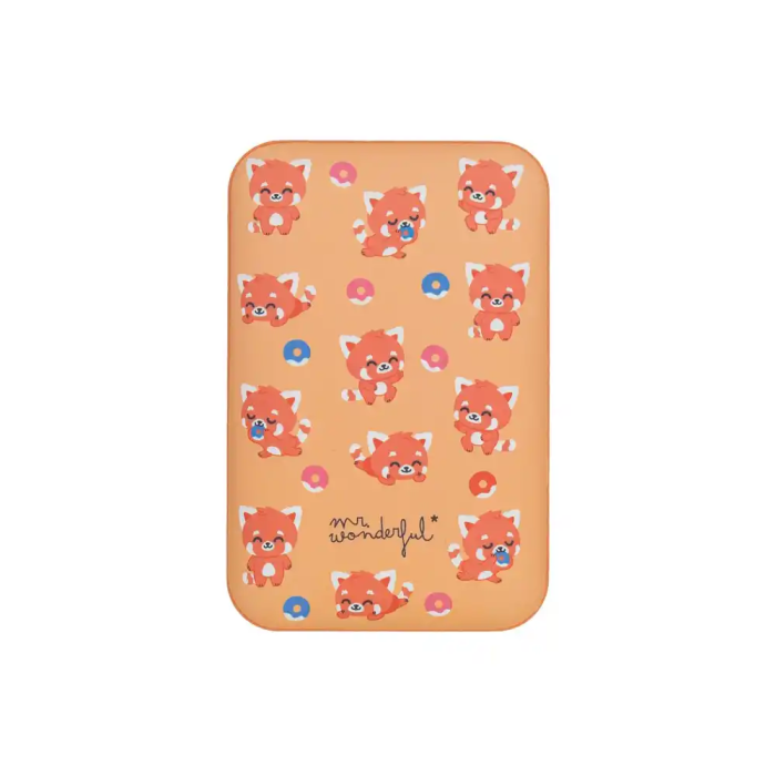 Wondee Batería Externa 10.000 mAh Panda Rojo - Energía Extra con Divertido Diseño 1
