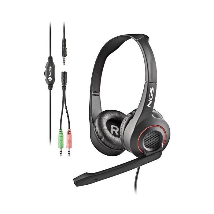 NGS MSX10PRO Auriculares estéreo supraurales con Micrófono ajustable, Jack 3.5mm, control de volumen, para PC/Consolas PS/Xbox, Negros 1 NGS MSX10PRO Auriculares estéreo supraurales con Micrófono ajustable, Jack 3.5mm, control de volumen, para PC/Consolas PS/Xbox, Negros 1