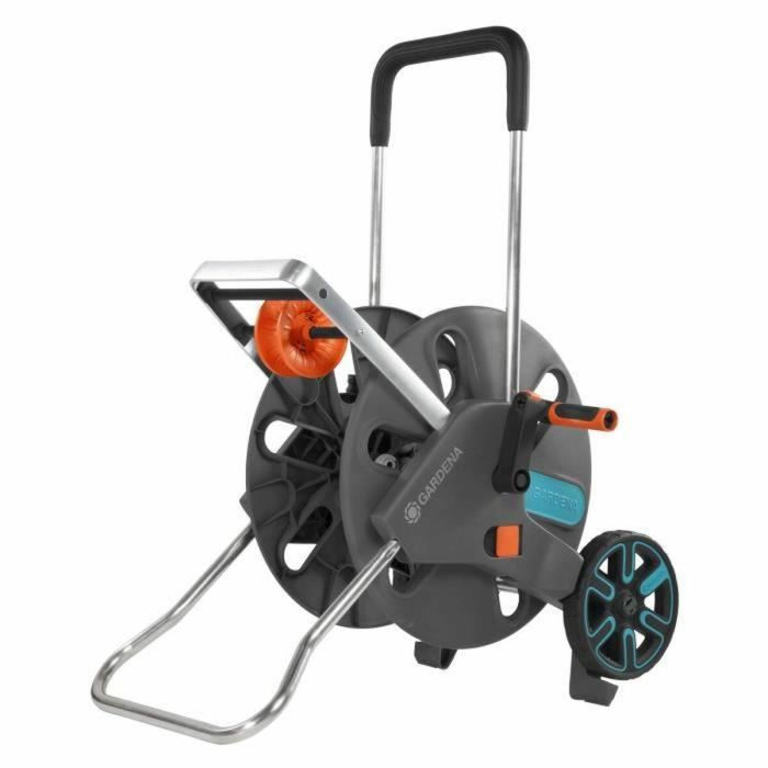 Gardena Aquaroll L Enrollador de manguera con ruedas, mango telescópico y conexión antigoteo, resistente a heladas 2 Gardena Aquaroll L Enrollador de manguera con ruedas, mango telescópico y conexión antigoteo, resistente a heladas 2
