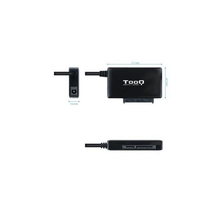 Tooq TQHDA-01A Adaptador USB 3.1 Gen1 a SATA para Discos Duros 2.5" 3.5" con Alimentación 12V para HDD hasta 4TB 1 Tooq TQHDA-01A Adaptador USB 3.1 Gen1 a SATA para Discos Duros 2.5" 3.5" con Alimentación 12V para HDD hasta 4TB 1