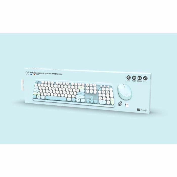 Mobility Lab MOB3700527313887 - Combo Teclado + Mouse Inalámbrico Pure Color Azul, diseño ergonómico, escritura discreta 1