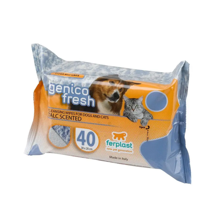 Ferplast Toallitas Genico Fresh Peero Y Gato Talco 40 Unidades