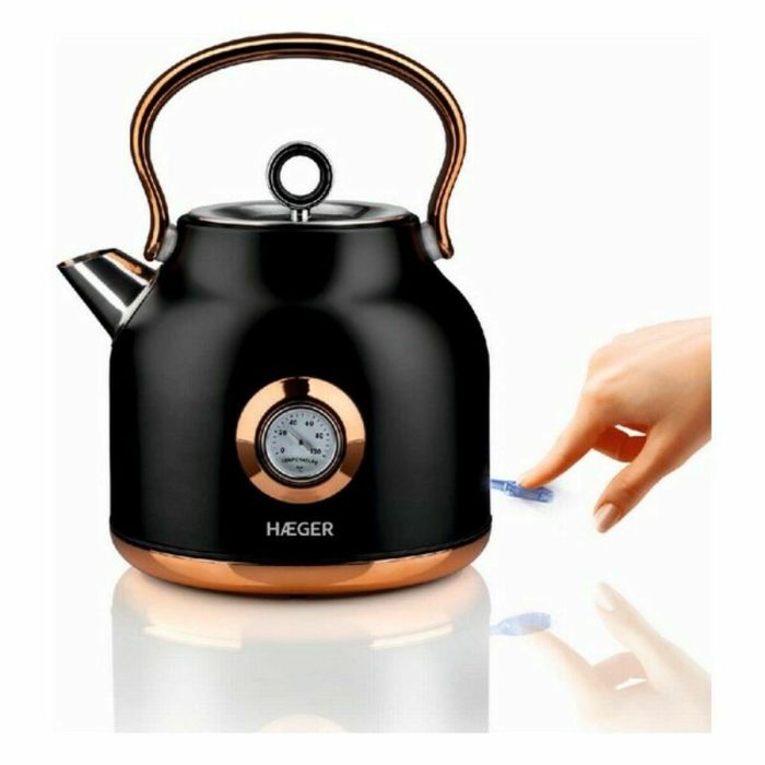 Hervidor y Tetera Eléctrica Haeger EK-22B.024A Negro Acero Inoxidable 2200 W 1,7 L 3 Hervidor y Tetera Eléctrica Haeger EK-22B.024A Negro Acero Inoxidable 2200 W 1,7 L 3