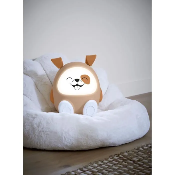 Bigben Interactive BIG1720484467997 Altavoz luminoso y luz nocturna de Perro, Bluetooth 5.0, 15W, Batería USB-C 5