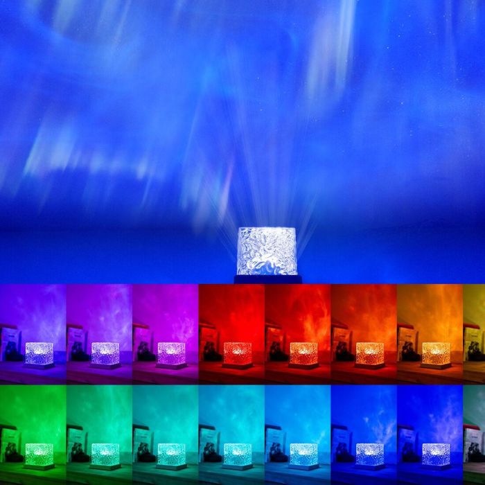 Proyector LED de Auroras Boreales Recargable Boralamp InnovaGoods 5 Proyector LED de Auroras Boreales Recargable Boralamp InnovaGoods 5