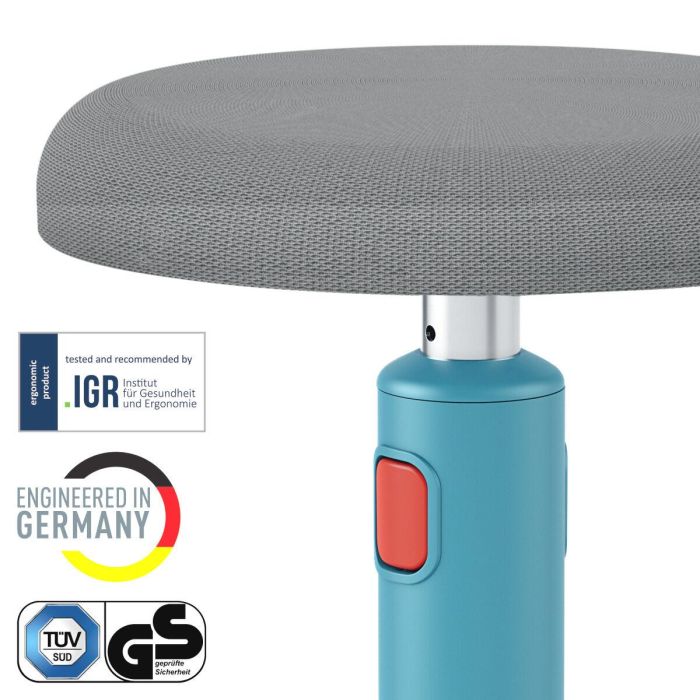 Taburete Ergonómico Leitz Ergo Cosy Active Azul Plástico 2