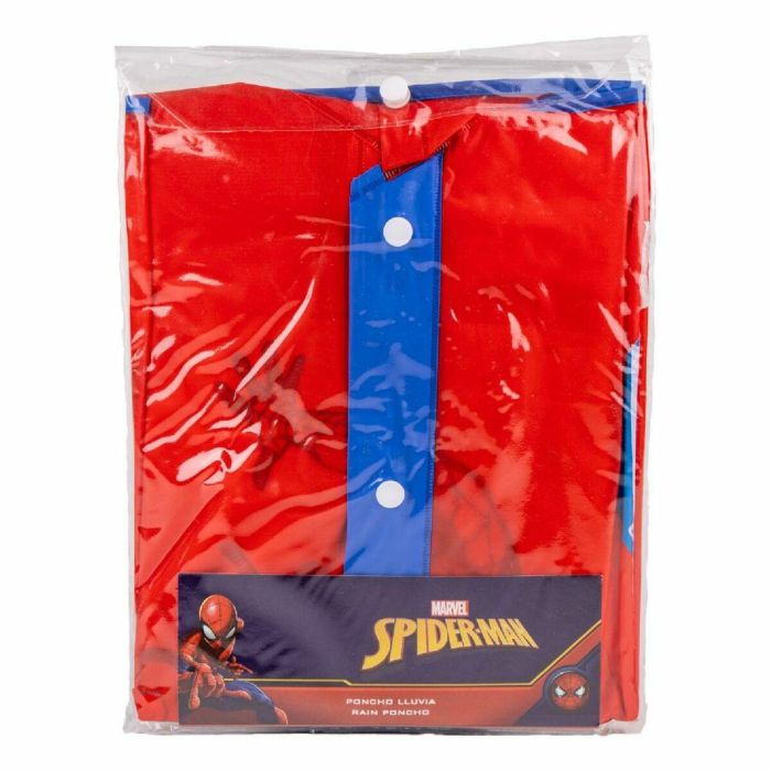 Poncho Impermeable con Capucha Spider-Man Rojo 1 Poncho Impermeable con Capucha Spider-Man Rojo 1