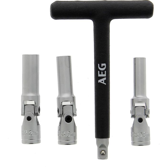 Llave de Bujías Incandescentes Diésel con 3 Enchufes Cardán (8, 10, 12 mm), Mango en T y Acero Inoxidable de Alta Calidad 0 Llave de Bujías Incandescentes Diésel con 3 Enchufes Cardán (8, 10, 12 mm), Mango en T y Acero Inoxidable de Alta Calidad 0