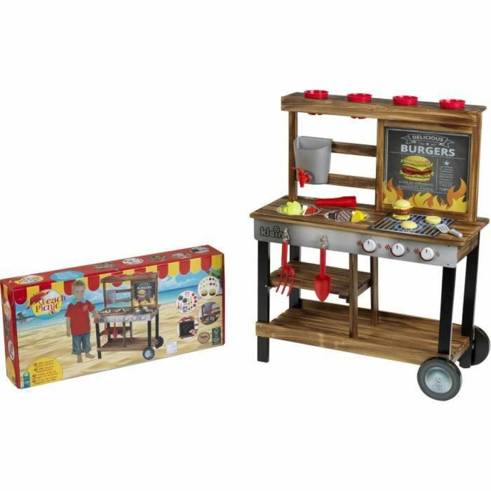 Klein 2368 Cocina de Madera para Niños, temática de verano, picnic y playa, con 23 accesorios 5 Klein 2368 Cocina de Madera para Niños, temática de verano, picnic y playa, con 23 accesorios 5