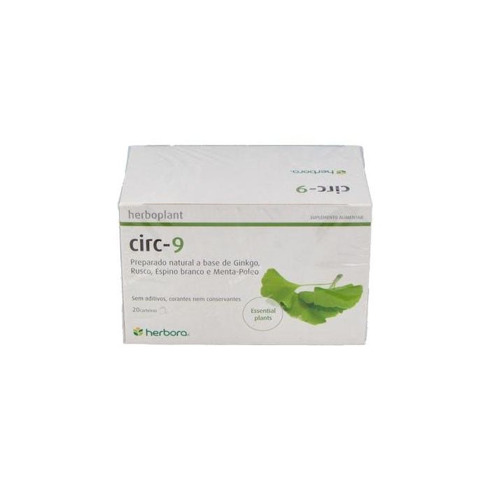 Herboplant Nº 9 20Sbrs Infusión Circulación, Piernas Cansadas. Con Ginkgo, Rusco, Espino Blanco y Menta-Poleo