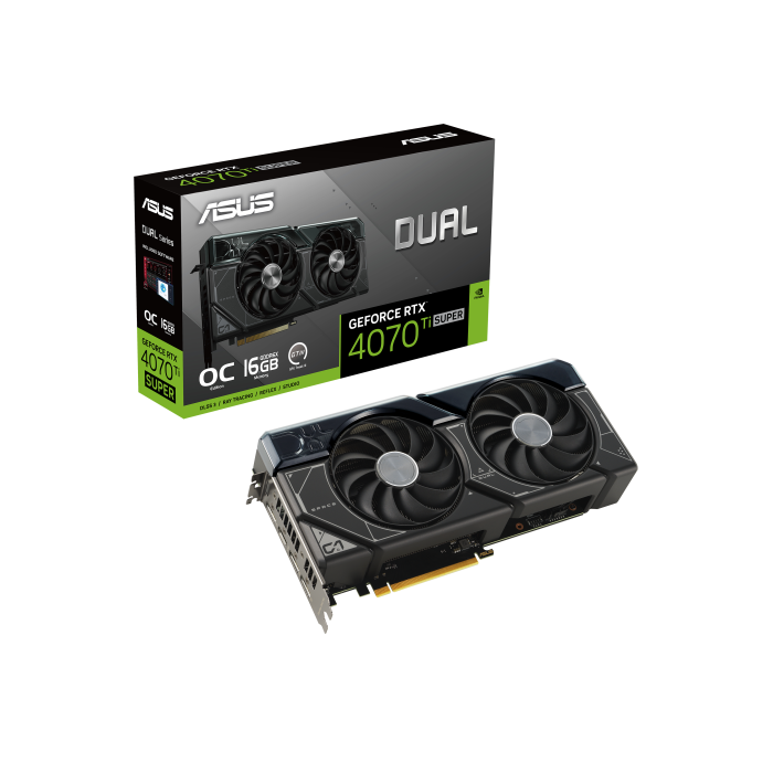 ASUS Dual -RTX4070TIS-O16G NVIDIA GeForce RTX 4070 Ti SUPER 16 GB GDDR6X 11