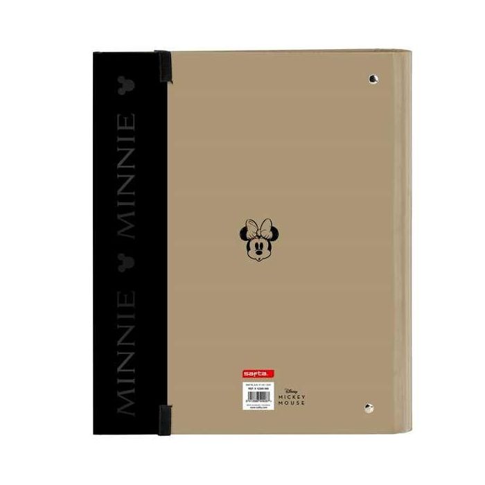 Carpeta de anillas Minnie Mouse Beige (27 x 32 x 3.5 cm) 3