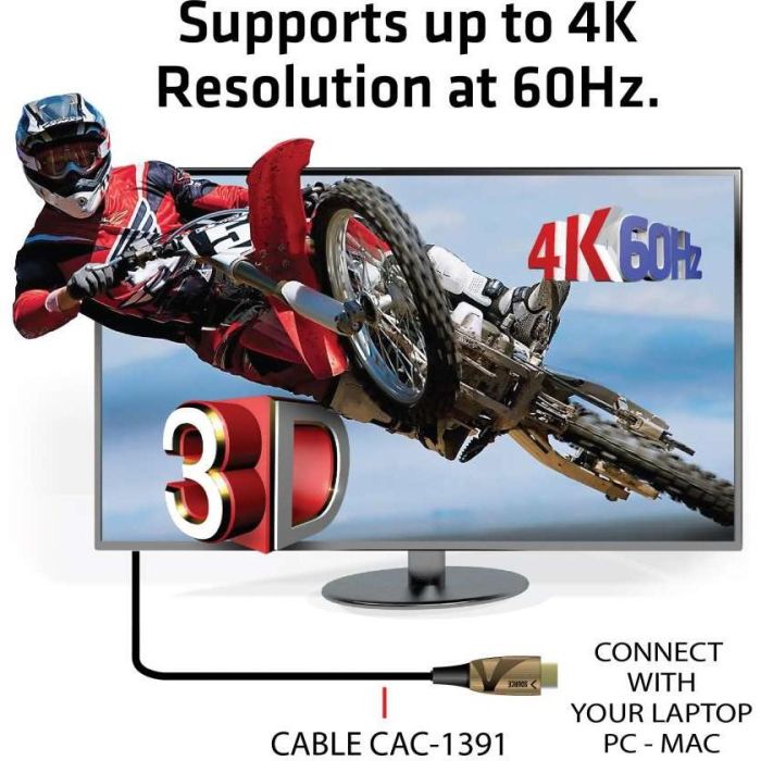 Club3D CAC-1370 Cable HDMI 2.0 Activo Óptico 50m, UHD 4K 60Hz HDR, 18Gbps, Macho/Macho 4 Club3D CAC-1370 Cable HDMI 2.0 Activo Óptico 50m, UHD 4K 60Hz HDR, 18Gbps, Macho/Macho 4