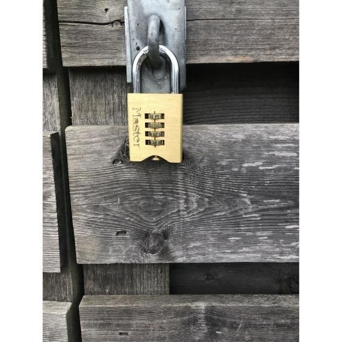 Master Lock Candado de combinación Latón macizo 50 mm 651EURD 1 Master Lock Candado de combinación Latón macizo 50 mm 651EURD 1
