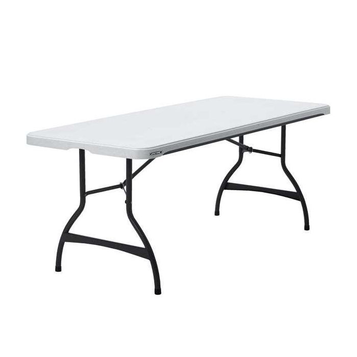 Mesa Plegable Lifetime Blanco Acero Plástico 182 x 73,5 x 76 cm