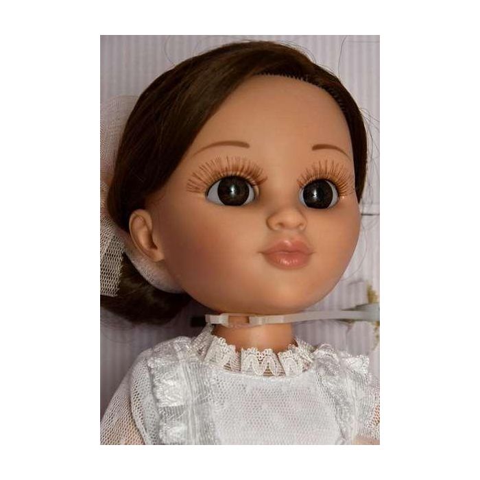 Muñeca comunión sofy rubia vestido plumeti blanco 43cm 3