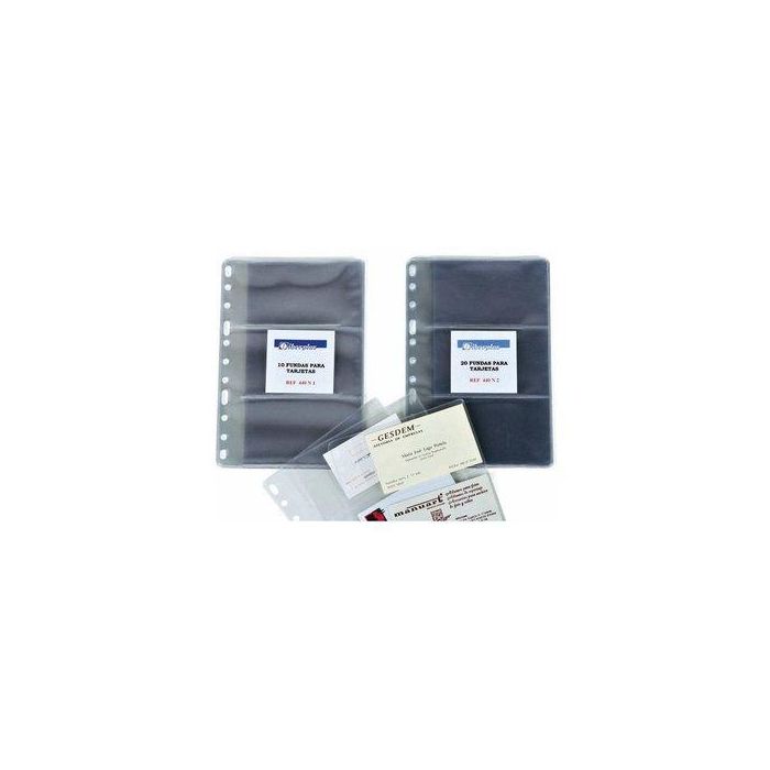 Funda Para Tarjetas Iberplas Pvc 150Μ 4º 3 Dptos. 11 Tal. Bolsa De 10